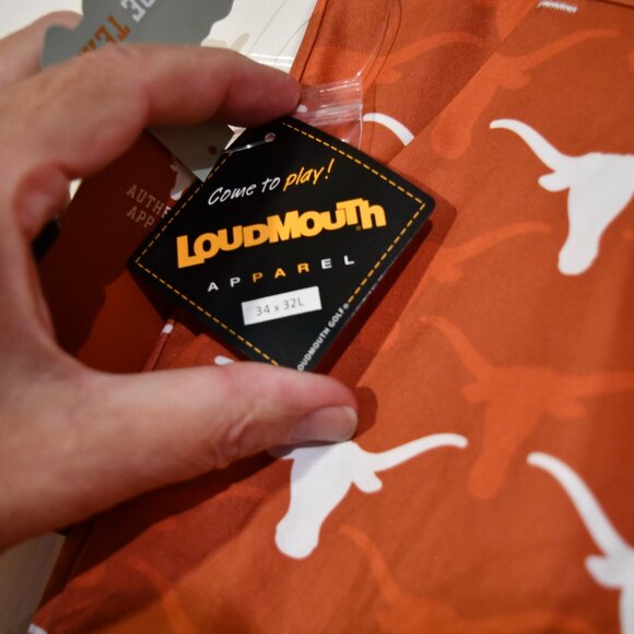 COPY - Texas Longhorns Mens Burnt Orange Polyester Loudmouth Pants 34 Waist 32 … - Picture 7 of 7